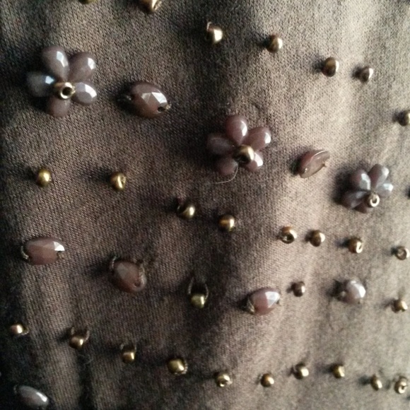Mischa Barton The Fleur Beaded Dress-Brown NWOT - Picture 5 of 5
